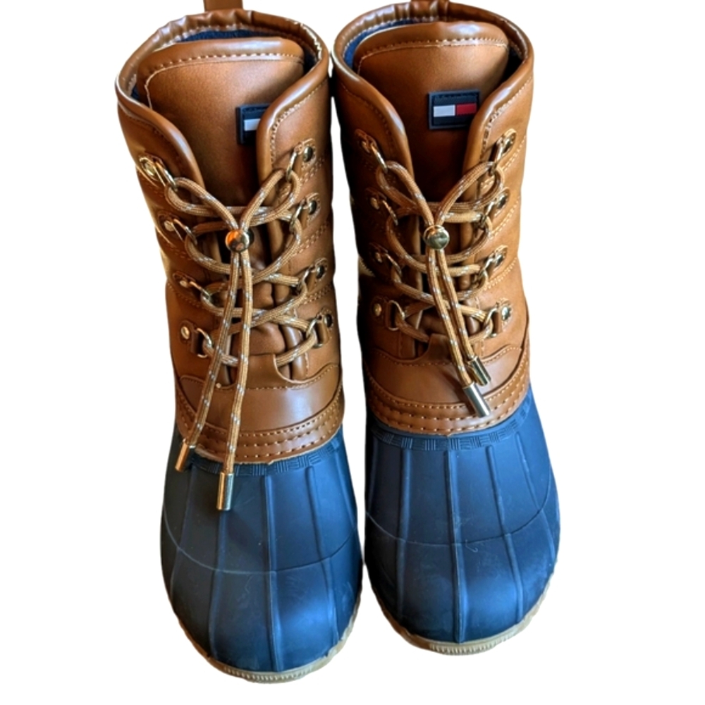 Tommy Hilfiger Raziel Brown and Blue Duck Boots